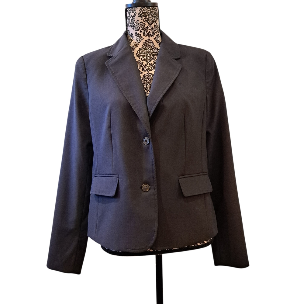 Lands' End womens Blazer coat color Navy blue Size 6